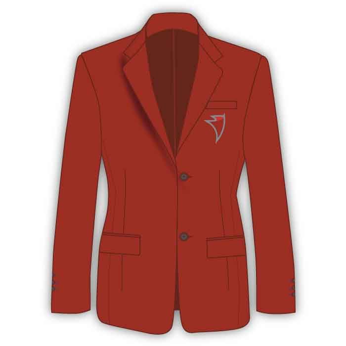 Deep on sale red blazer