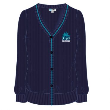 AJL GIRLS CARDIGAN NVY/BLUE