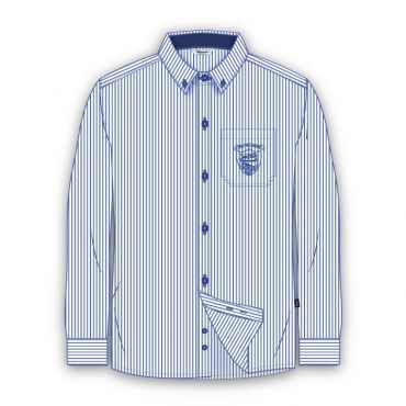 OOE BOYS GR 1-GR10 FS STRIPE SHIRT WHITE