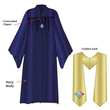 GWA GRAD GOWN WITH SASH