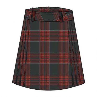 GLS GR5-12 GIRLS KNEE SKIRT RED/GREY