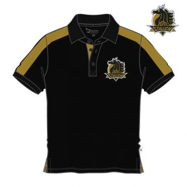 GLS KG1-12 UNISEX PE POLO BLACK/GOLD