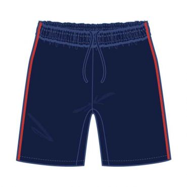 GMA PE SHORTS NAVY/ RED