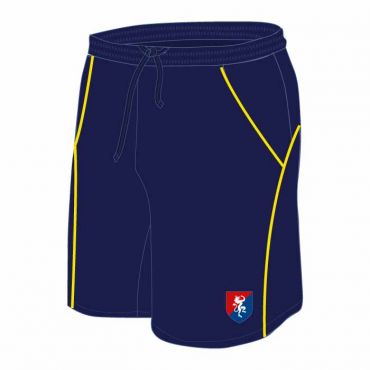 FND PE SHORTS NAVY/YELLOW