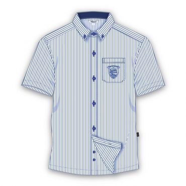 OOE BOYS GR 1-GR10 SS STRIPE SHIRT WHITE